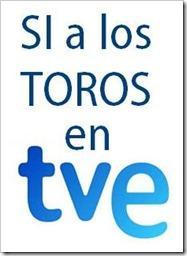 Logotipo en apoyo a los toros en TVE